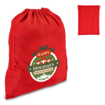 Grote geschenkzak van vilt met bijpassend trekkoord