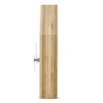 Bureaustandaard klok van bamboe in vorm van een huisje kleur naturel vijfde weergave