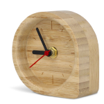 Decoratieve bureauklok van natuurlijke bamboe om te personaliseren kleur naturel tweede weergave