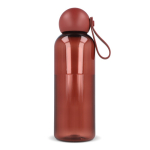 Effen plastic fles met ronde dop en draaglus 600 ml kleur bordeaux tweede weergave