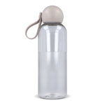 Effen plastic fles met ronde dop en draaglus 600 ml kleur lichtgrijs vierde weergave