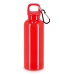 Plastic fles in felle kleuren met bijpassende dop 500 ml kleur rood
