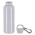 Plastic fles in felle kleuren met bijpassende dop 500 ml kleur grijs tweede weergave