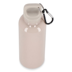 Plastic fles in felle kleuren met bijpassende dop 500 ml kleur beige derde weergave