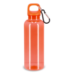 Plastic fles in heldere transparante kleuren 500 ml kleur doorzichtig oranje