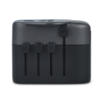 Compacte reisadapter bruikbaar in meer dan 150 landen kleur zwart tweede weergave