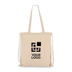 Tas en gym koordrugzak van OEKO-TEX katoen 140 g/m² met afdrukgebied