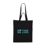 Katoenen tas OEKO-TEX in leuke kleuren met dubbele hengsels 140 g/m² met afdrukgebied