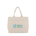 Katoenen tas OEKO-TEX met meerdere vakken 320 g/m² met afdrukgebied