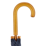 Paraplu in diverse kleuren met gebogen houten handvat Ø103 kleur donkerblauw vijfde weergave