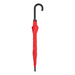 Paraplu in meerdere kleuren met zwart gebogen handvat Ø105 kleur rood vijfde weergave