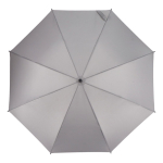 Paraplu in meerdere kleuren met zwart gebogen handvat Ø105 kleur grijs derde weergave