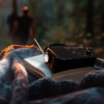 Draagbare zonne-energie radio met zaklamp en nood-powerbank kleur zwart achtste weergave