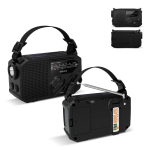 Draagbare zonne-energie radio met zaklamp en nood-powerbank
