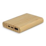 Duurzame bamboe powerbank met FSC-certificaat 5.000 mAh kleur naturel