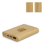 Duurzame bamboe powerbank met FSC-certificaat 5.000 mAh