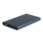 Powerbank van gerecycled aluminium in diverse kleuren 4.000 mAh kleur titanium