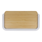 Draadloze bamboe oplader voor bureau met verlichting 15 W kleur naturel derde weergave