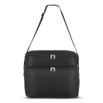 Koeltas met dubbel compartiment en voorvak 12 L kleur zwart vierde weergave