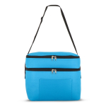 Koeltas met dubbel compartiment en voorvak 12 L kleur lichtblauw vierde weergave