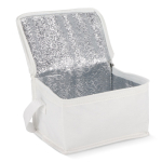 Koeltas met aluminium voering aan de binnenkant voor 6 blikjes kleur wit tweede weergave