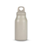 Thermofles van gerecycled roestvrij staal met klikdop 500 ml kleur beige