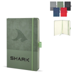 Notitieboek van kunstleer met origineel design A5 gelijnde bladzijden