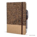 Notitieboek met kaft van kurk en koffiedik A5 met gelijnde bladzijden kleur naturel vijfde weergave