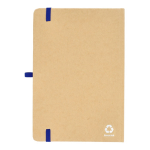 Notitieboek van karton met gekleurde details A5 gelijnde bladzijden kleur blauw derde weergave