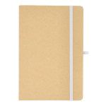 Notitieboek van karton met gekleurde details A5 gelijnde bladzijden kleur wit tweede weergave