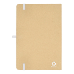 Notitieboek van karton met gekleurde details A5 gelijnde bladzijden kleur wit derde weergave