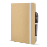 Notitieboek van karton met gekleurde details A5 gelijnde bladzijden kleur wit vijfde weergave