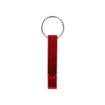 Aluminium sleutelhanger met flesopener en blikopener kleur rood