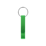 Aluminium sleutelhanger met flesopener en blikopener kleur groen