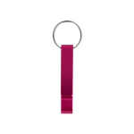 Aluminium sleutelhanger met flesopener en blikopener kleur roze