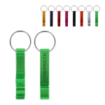 Aluminium sleutelhanger met flesopener en blikopener