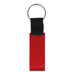 3-in-1 flesopener sleutelhanger van gekleurd aluminium kleur rood tweede weergave