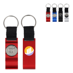 3-in-1 flesopener sleutelhanger van gekleurd aluminium