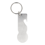 Stalen te graveren sleutelhanger flesopener Multifuntional kleur zilver tweede weergave