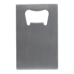 Flesopener van roestvrij staal in creditcardformaat kleur zilver