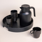 Thermoskan met kenmerkend gestreept design 1,5 L kleur zwart tweede weergave