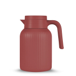 Thermoskan met kenmerkend gestreept design 1,5 L kleur donkerrood