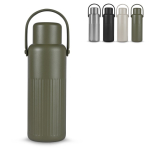 Thermos van gerecycled RVS met dop die ook als beker dient 1 L