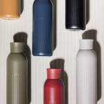 Thermofles van gerecycled staal met drukknoopsluiting 500 ml kleur zwart vierde weergave