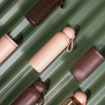 Thermofles van staal in effen kleur met ronde dop en draaglus 500 ml kleur rose paztel tweede weergave