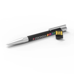 Custom made USB pen van rubber en metaal, gemaakt in Europa kleur zwart