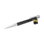 Custom made USB pen van rubber en metaal, gemaakt in Europa kleur zwart