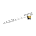 Custom made USB pen van rubber en metaal, gemaakt in Europa kleur wit