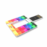 Custom made, uitklapbare vierkante USB stick, gemaakt in Europa kleur wit