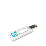 Custom made USB stick in Mini Card formaat, gemaakt in Europa kleur wit met afdrukgebied